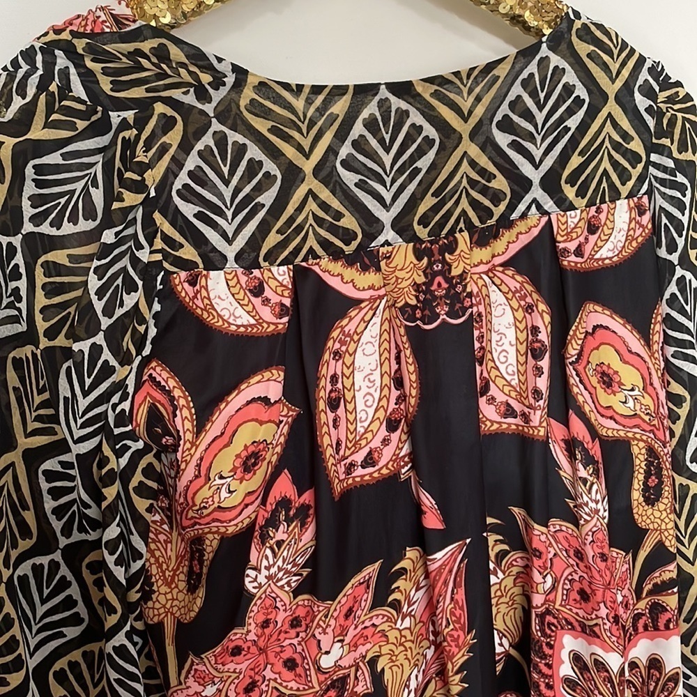 Free People Aleena Printed Blouse Top - Picture 15 of 17
